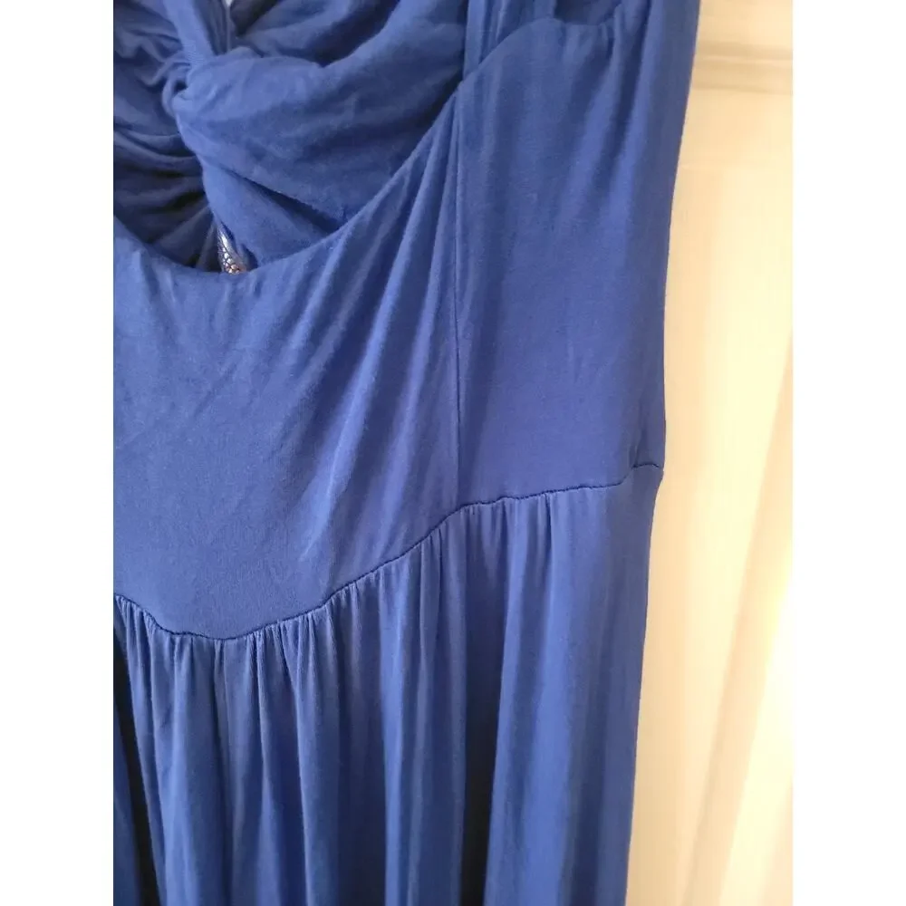 FREE PEOPLE Beach Jumpsuit SZ M Endless Summer Harlow Twist Knot Wide Leg Pant